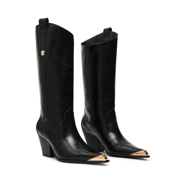 סטיב מאד - מגפי בוקרים מעור DESIERTO בשחור