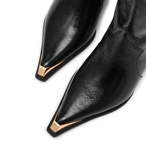 מגפי בוקרים מעור DESIERTO בשחור