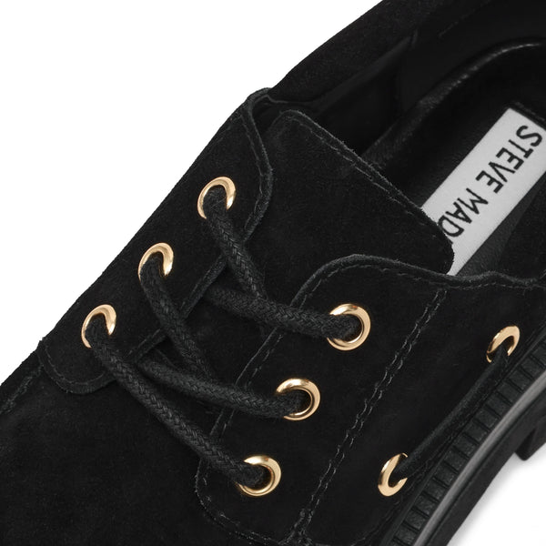 סטיב מאד - נעלי מוקסין זמש לנשים DETROIT בשחור