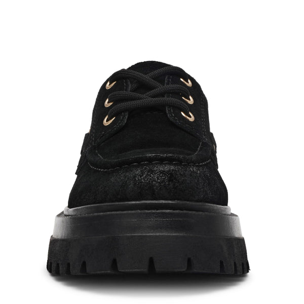 סטיב מאד - נעלי מוקסין זמש לנשים DETROIT בשחור