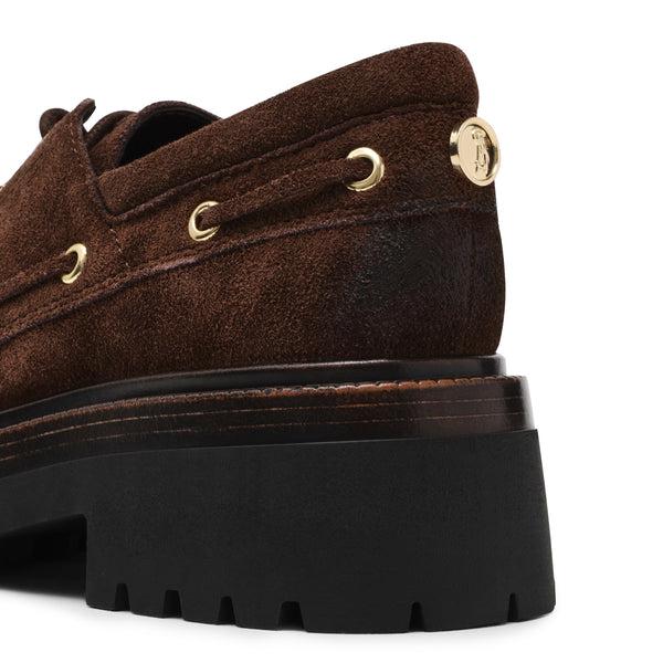 סטיב מאד - נעלי מוקסין זמש לנשים DETROIT בחום