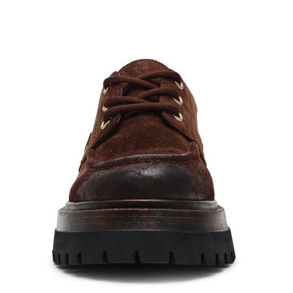 סטיב מאד - נעלי מוקסין זמש לנשים DETROIT בחום