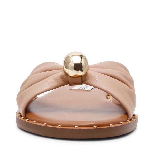 סטיב מאד - כפכפים שטוחים מעור לנשים DIPSY-CN בגוון פודרה