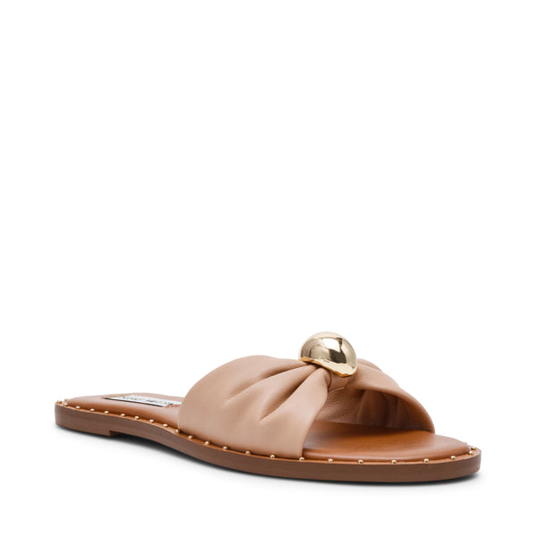 סטיב מאד - כפכפים שטוחים מעור לנשים DIPSY-CN בגוון פודרה