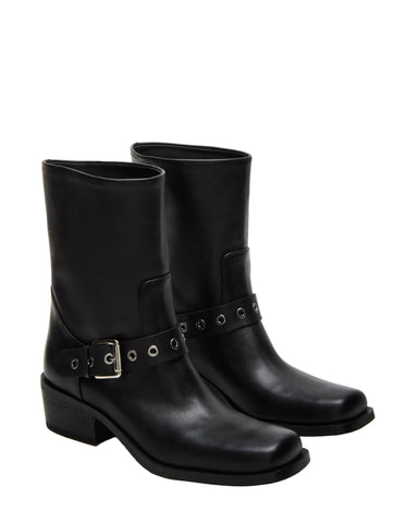 מגפוני בוקרים מעור לנשים DUSK בשחור