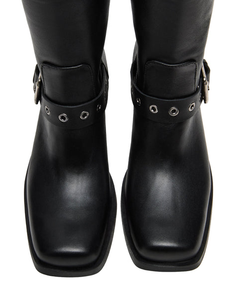 סטיב מאד - מגפוני בוקרים מעור לנשים DUSK בשחור