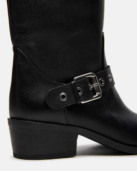 סטיב מאד - מגפוני בוקרים מעור לנשים DUSK בשחור