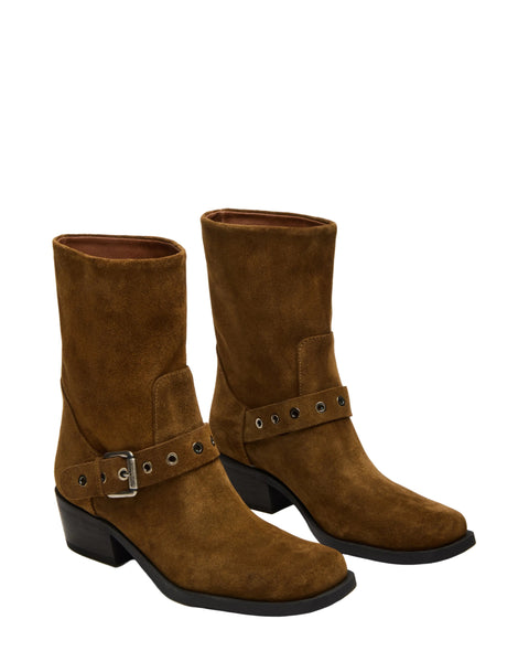 סטיב מאד - מגפוני בוקרים זמש לנשים DUSK בקאמל