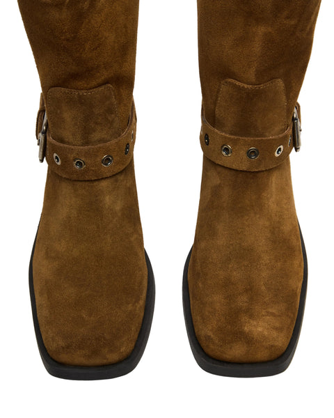 סטיב מאד - מגפוני בוקרים זמש לנשים DUSK בקאמל