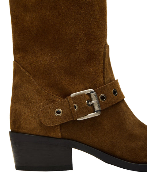 סטיב מאד - מגפוני בוקרים זמש לנשים DUSK בקאמל