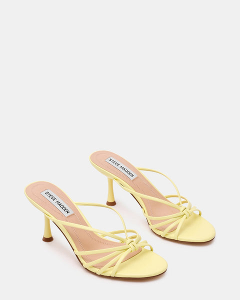 סטיב מאד - כפכפי עקב מעור EDNA בצהוב