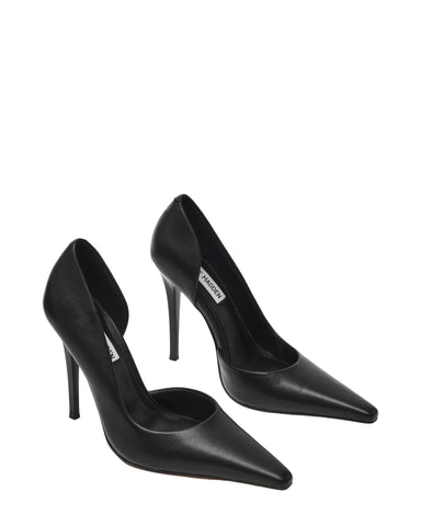 נעלי עקב סירה מעור ELLENOR בשחור