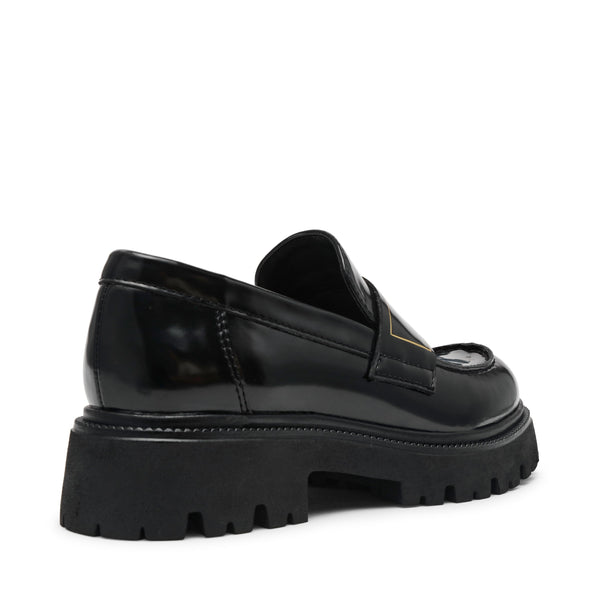 סטיב מאד - נעלי מוקסין מעור לנשים FILE-AWAY בשחור