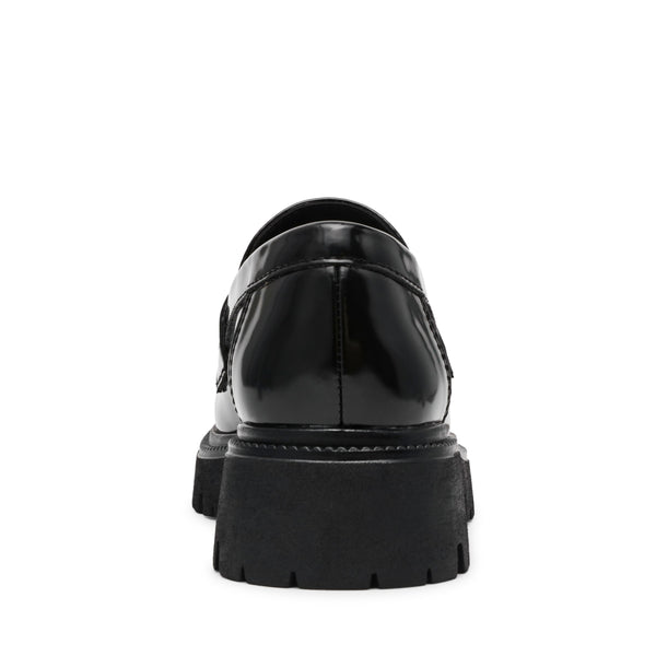 סטיב מאד - נעלי מוקסין מעור לנשים FILE-AWAY בשחור