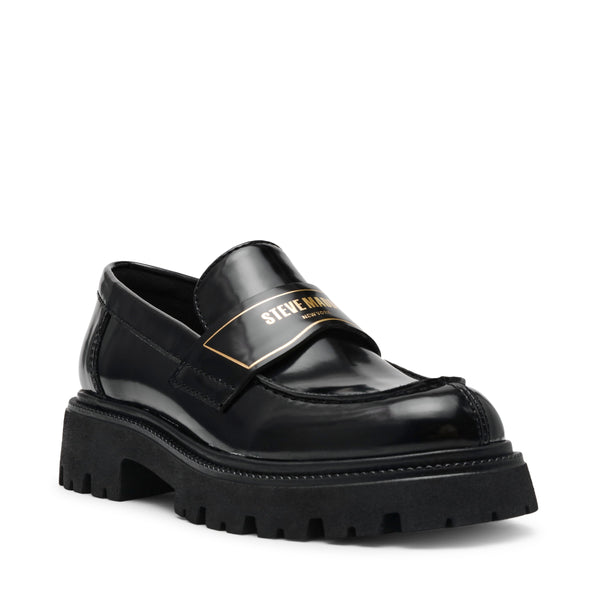 סטיב מאד - נעלי מוקסין מעור לנשים FILE-AWAY בשחור