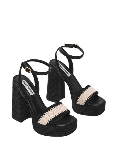 סנדלי עקב פלטפורמה FLORENCIA בשחור אבן