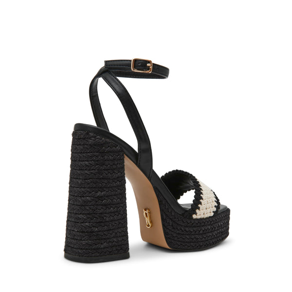 סטיב מאד - סנדלי עקב פלטפורמה FLORENCIA בשחור אבן
