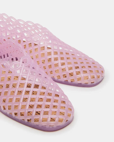 סטיב מאד - נעלי סירה שטוחות GROVE בורוד שקוף