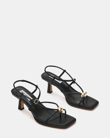 סנדלי עקב בינוני JACKPOTS בשחור