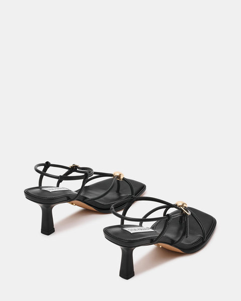 סטיב מאד - סנדלי עקב בינוני JACKPOTS בשחור