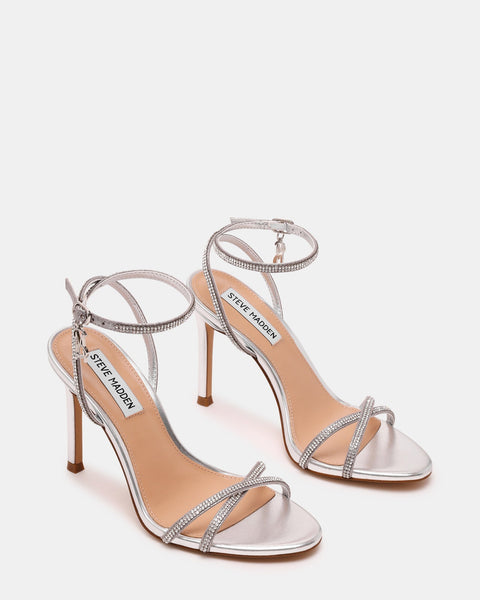 סטיב מאד - סנדלי עקב JYPSEY-CNR בכסוף משובץ