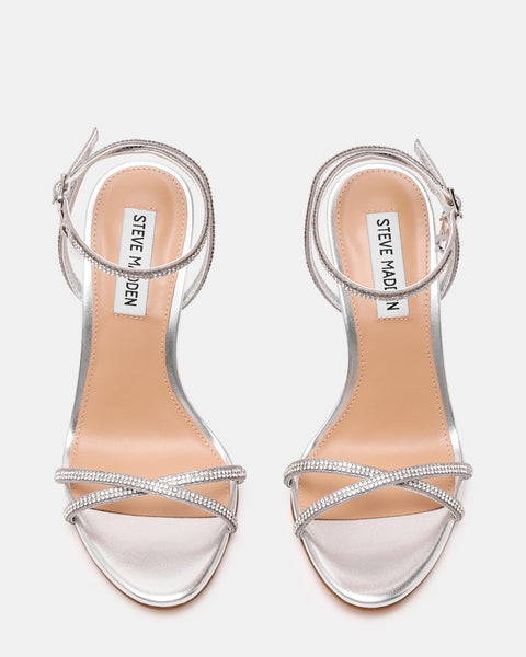 סטיב מאד - סנדלי עקב JYPSEY-CNR בכסוף משובץ