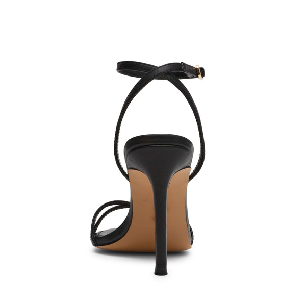 סטיב מאד - סנדלי עקב מעור JYPSEY-CN בשחור