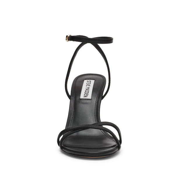 סטיב מאד - סנדלי עקב מעור JYPSEY-CN בשחור
