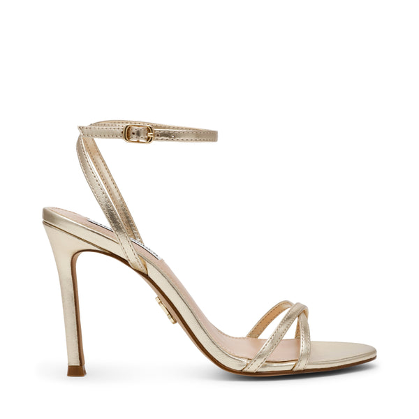סטיב מאד - סנדלי עקב מעור JYPSEY-CN בזהב