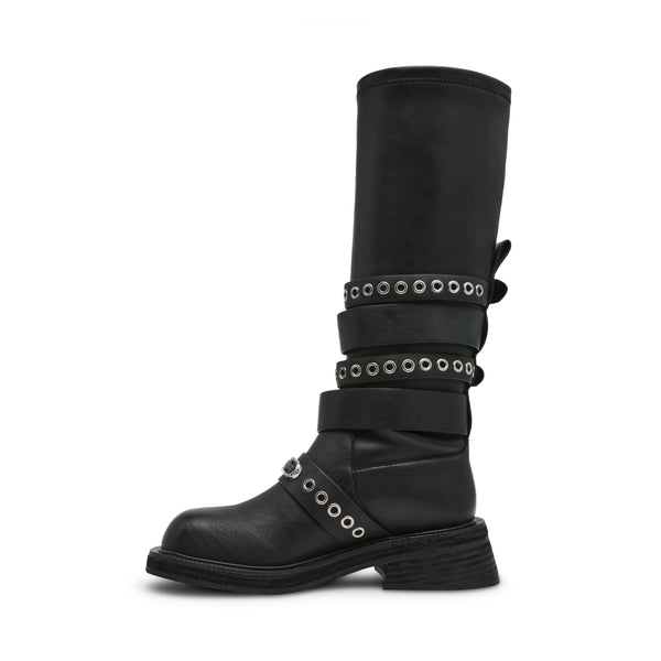 סטיב מאד - מגפי עור לנשים KANNONBALL בשחור