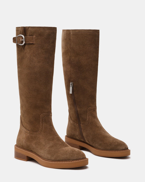 סטיב מאד - מגפיים מזמש לנשים LA-RUE בחום