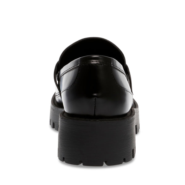 סטיב מאד - נעלי מוקסין מעור לנשים LANDO-CN בשחור