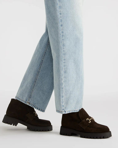 נעלי מוקסין גבוהות לנשים LEON בחום