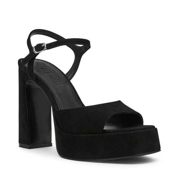 סטיב מאד - סנדלי עקב פלטפורמה מזמש LIANDRA בשחור
