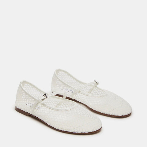 נעלי סירה שטוחות MAGS בלבן רשת