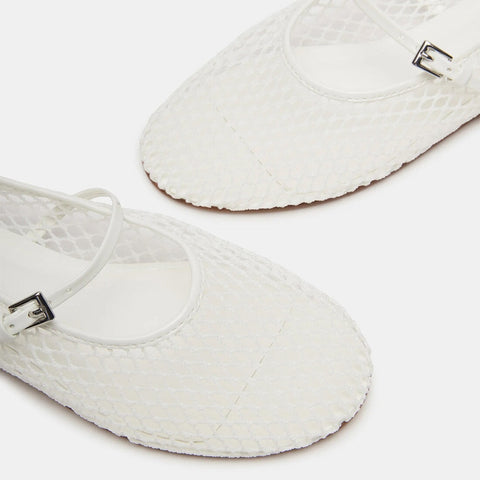 נעלי סירה שטוחות MAGS בלבן רשת