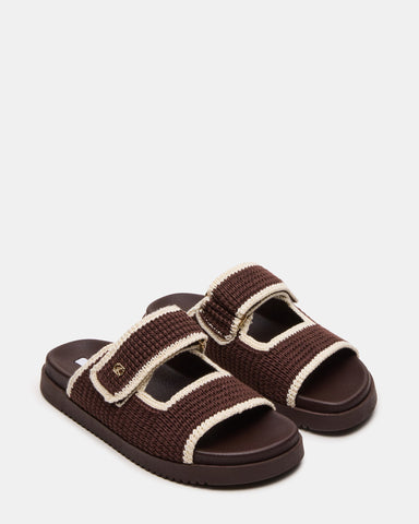 סנדלים שטוחים לנשים MAYSIE בחום