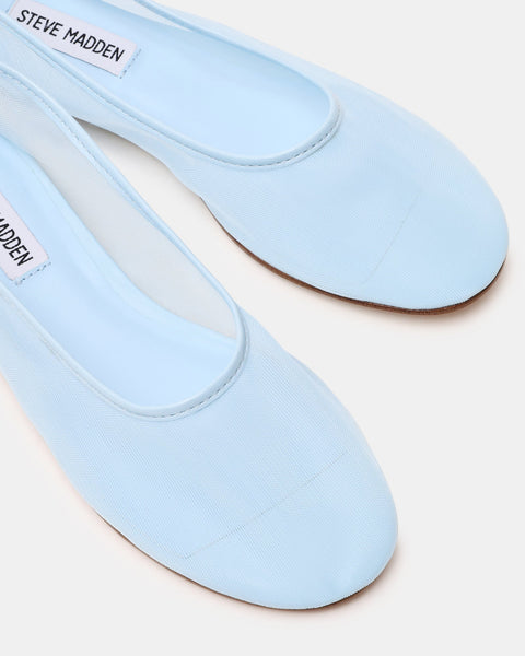 סטיב מאד - נעלי סירה שטוחות MEADOW-M בתכלת שקוף