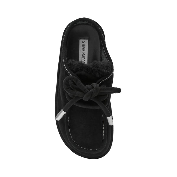 סטיב מאד - כפכפי מוקסין לנשים MELVILLE בשחור