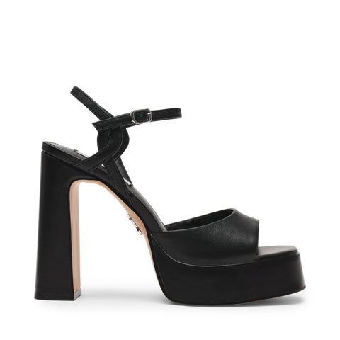 סנדלי עקב פלטפורמה מעור MILIANA בשחור