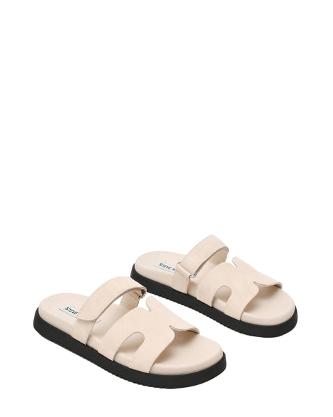 סטיב מאד - כפכפי סלייד זמש לנשים MISSILE בלבן