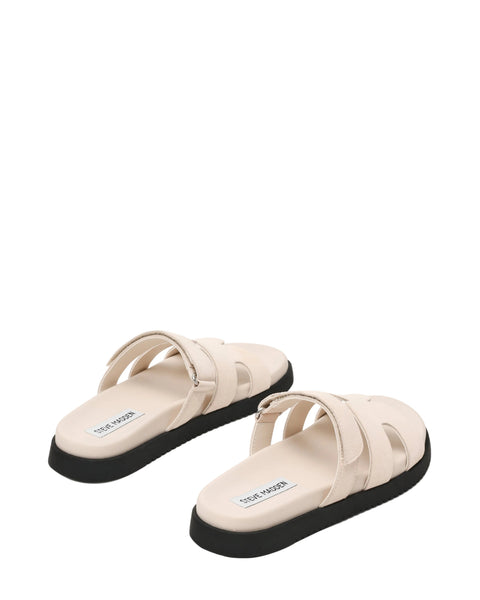 סטיב מאד - כפכפי סלייד זמש לנשים MISSILE בלבן