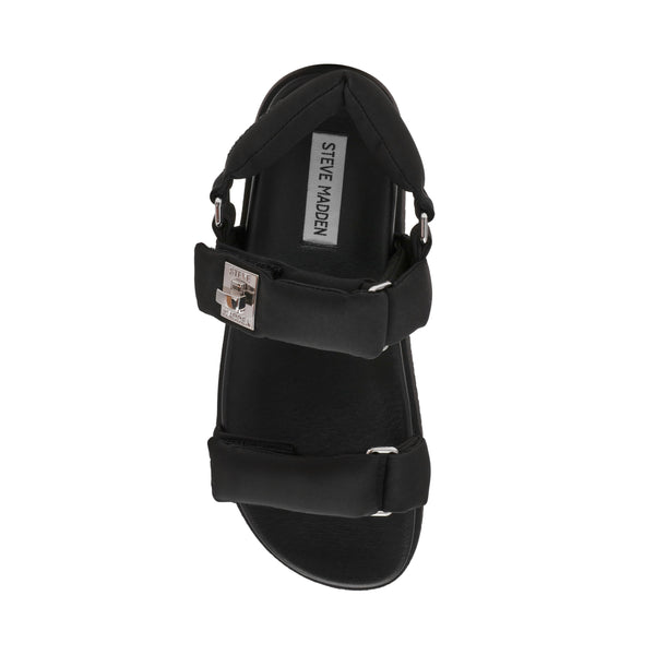 סטיב מאד - סנדלים שטוחים לנשים MONAT בשחור