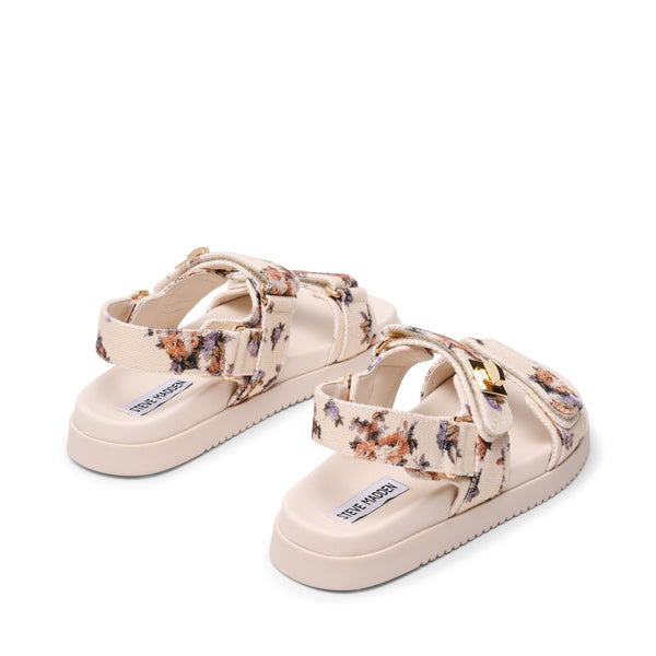 סטיב מאד - סנדלים לנשים MONA בגוון קרם פרחוני