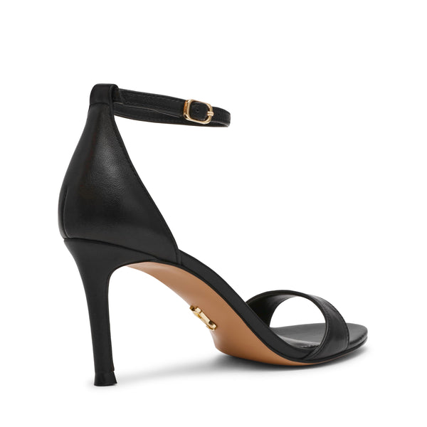 סטיב מאד - סנדלי עקב מעור NEVINA בשחור