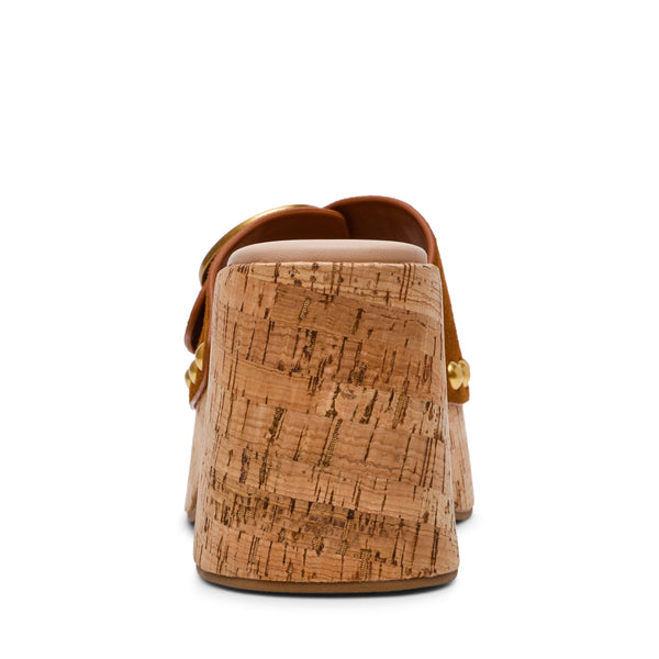 סטיב מאד - כפכפי פלטפורמה זמש PEDESTAL בקאמל