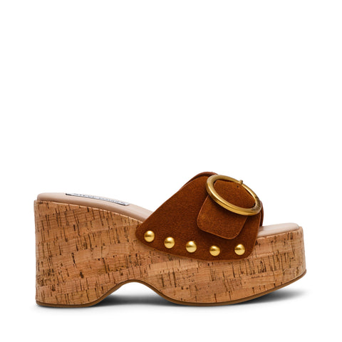 כפכפי פלטפורמה זמש PEDESTAL בקאמל