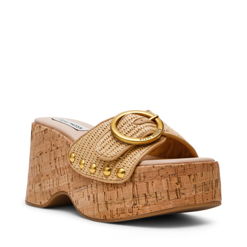 כפכפי פלטפורמה PEDESTAL בגוון טבעי