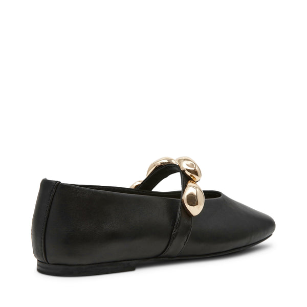 סטיב מאד - נעלי סירה שטוחות מעור POPPIN בשחור