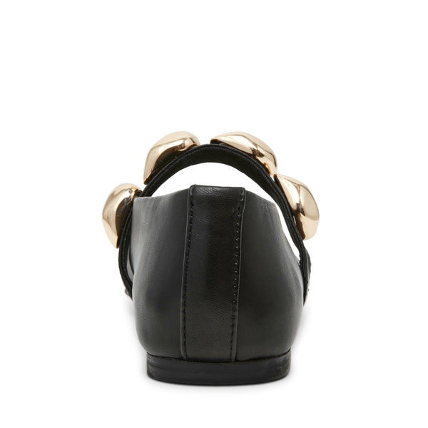 סטיב מאד - נעלי סירה שטוחות מעור POPPIN בשחור